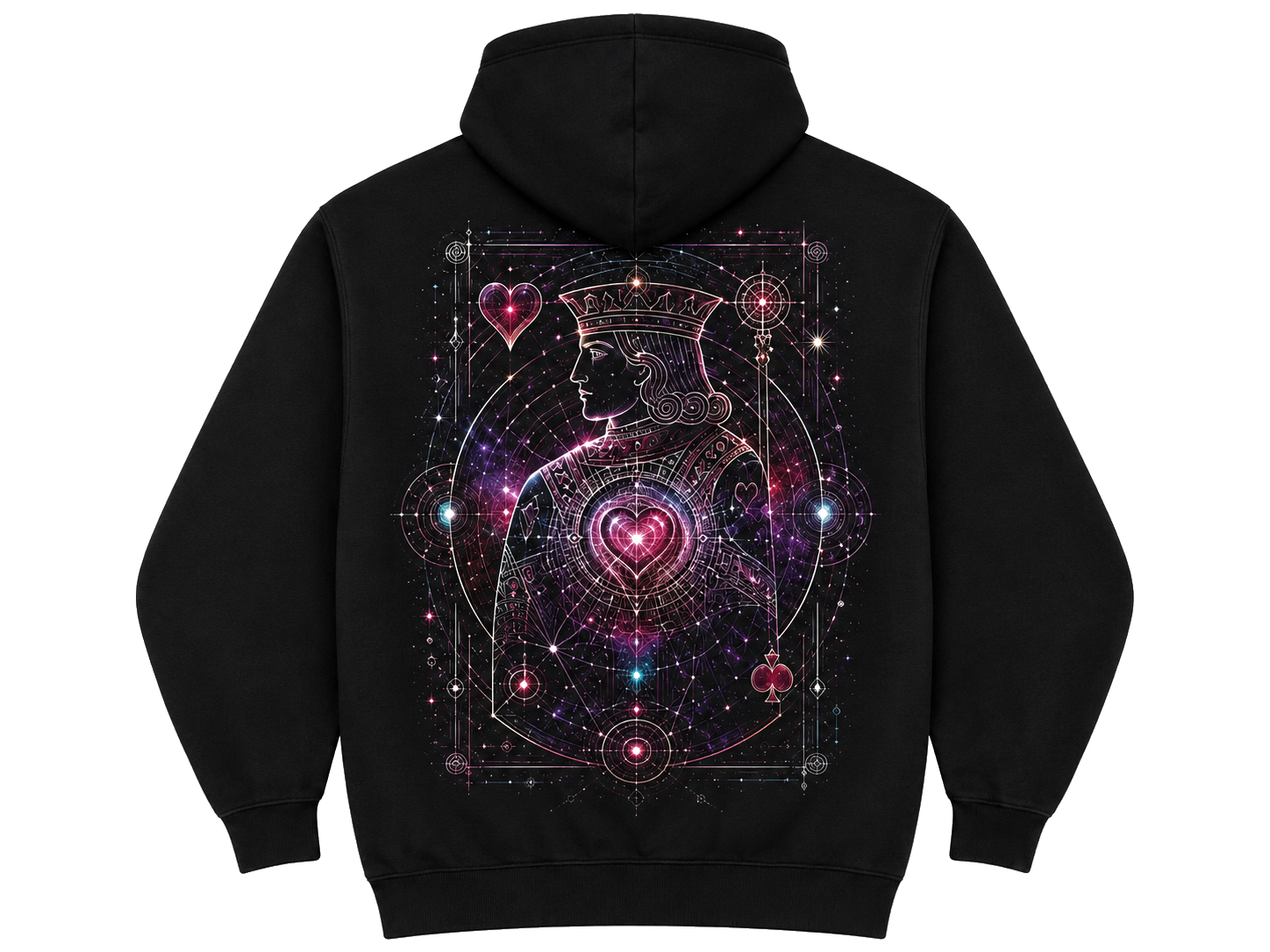 Back view of Jack Of Hearths Hoodie